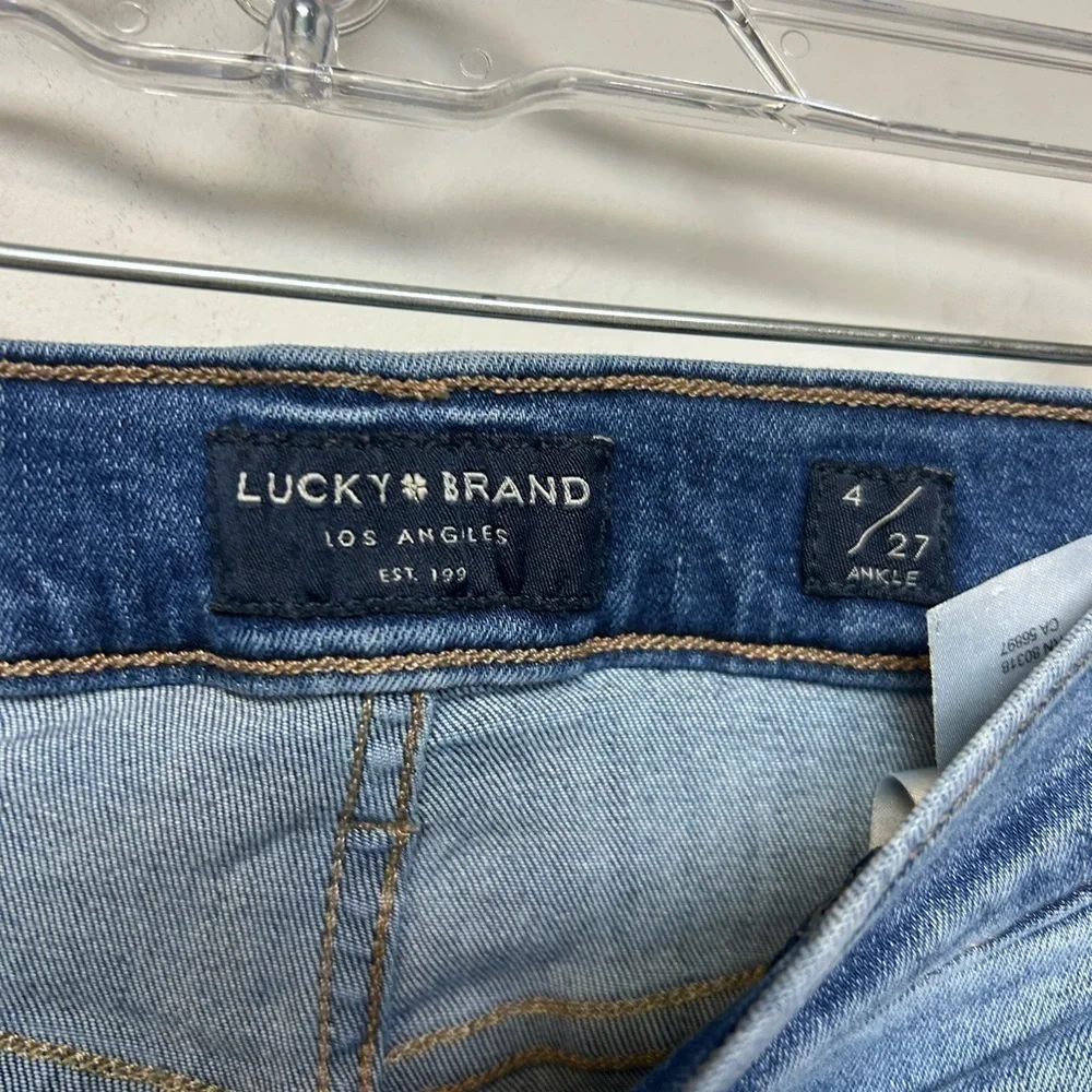 Lucky brand ankle‎ skinny Mid rise Stretchy blue wash jeans size 4/27